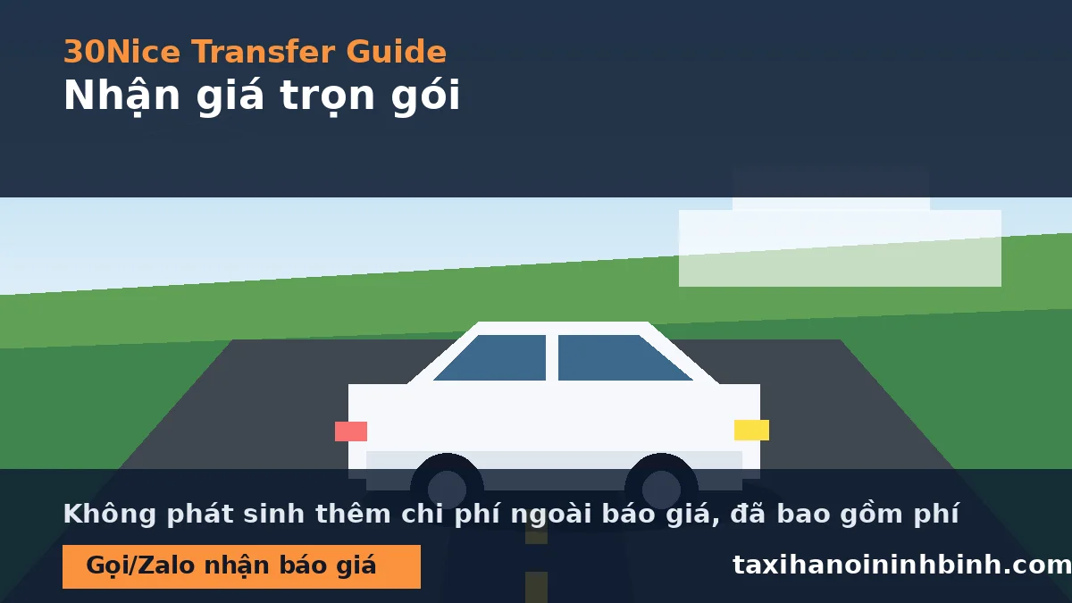 Nhận giá trọn gói taxi Nội Bài Ninh Bình